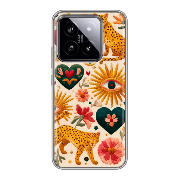 Силиконовый чехол на Xiaomi 14 с принтом Модный принт Силиконовый чехол на Xiaomi 14 с принтом Модный принт