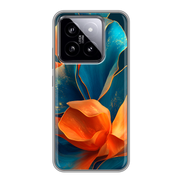 Силиконовый чехол на Xiaomi 14 с принтом Цветы Силиконовый чехол на Xiaomi 14 с принтом Цветы