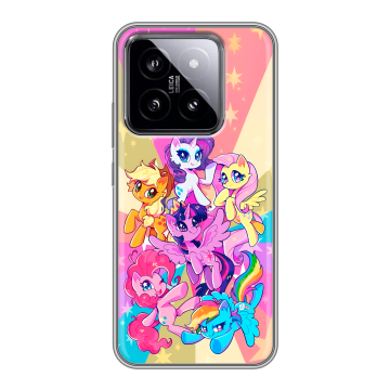 Силиконовый чехол на Xiaomi 14 с принтом My little pony Дружба чудо Силиконовый чехол на Xiaomi 14 с принтом My little pony Дружба чудо