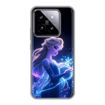 Силиконовый чехол на Xiaomi 14 с принтом Холодное сердце Frozen Силиконовый чехол на Xiaomi 14 с принтом Холодное сердце Frozen
