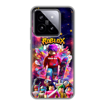 Силиконовый чехол на Xiaomi 14 с принтом Roblox Роблокс