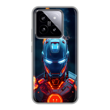 Силиконовый чехол на Xiaomi 14 с принтом IronMan Железный человек