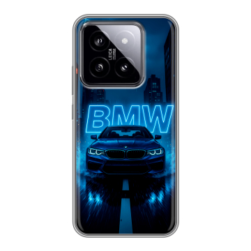 Силиконовый чехол на Xiaomi 14 с принтом BMW БМВ Силиконовый чехол на Xiaomi 14 с принтом BMW БМВ
