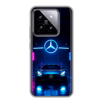 Силиконовый чехол на Xiaomi 14 с принтом Mercedes Мерседес Силиконовый чехол на Xiaomi 14 с принтом Mercedes Мерседес