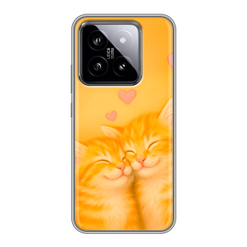 Силиконовый чехол на Xiaomi 14 с принтом Милые котята Силиконовый чехол на Xiaomi 14 с принтом Милые котята