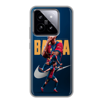 Силиконовый чехол на Xiaomi 14 с принтом Барселона Barca Yamal Силиконовый чехол на Xiaomi 14 с принтом Барселона Barca Yamal