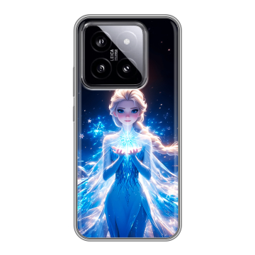 Силиконовый чехол на Xiaomi 14 с принтом Холодное сердце Frozen Силиконовый чехол на Xiaomi 14 с принтом Холодное сердце Frozen