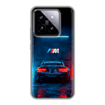 Силиконовый чехол на Xiaomi 14 с принтом BMW БМВ Силиконовый чехол на Xiaomi 14 с принтом BMW БМВ