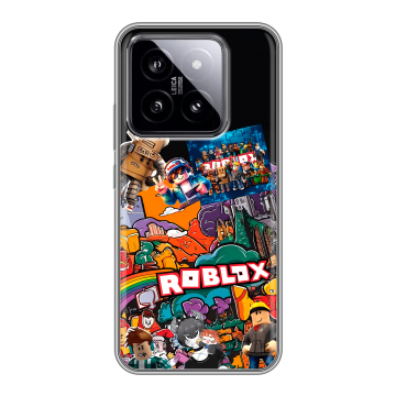 Силиконовый чехол на Xiaomi 14 с принтом Roblox Роблокс Силиконовый чехол на Xiaomi 14 с принтом Roblox Роблокс