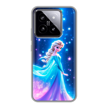 Силиконовый чехол на Xiaomi 14 с принтом Холодное сердце Frozen Силиконовый чехол на Xiaomi 14 с принтом Холодное сердце Frozen