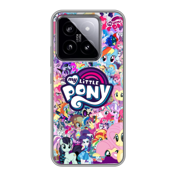 Силиконовый чехол на Xiaomi 14 с принтом My little pony Дружба чудо Силиконовый чехол на Xiaomi 14 с принтом My little pony Дружба чудо