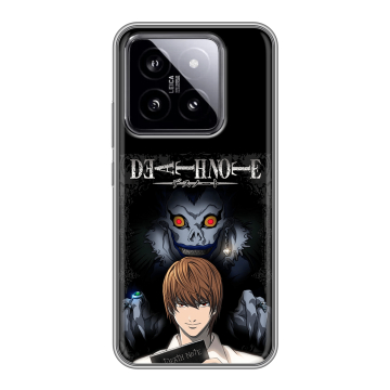 Силиконовый чехол на Xiaomi 14 с принтом Death note Тетрадь смерти