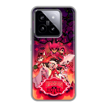 Силиконовый чехол на Xiaomi 14 с принтом Hazbin Hotel Отель Хазбин Силиконовый чехол на Xiaomi 14 с принтом Hazbin Hotel Отель Хазбин