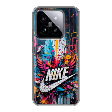 Силиконовый чехол на Xiaomi 14 с принтом Nike Найк