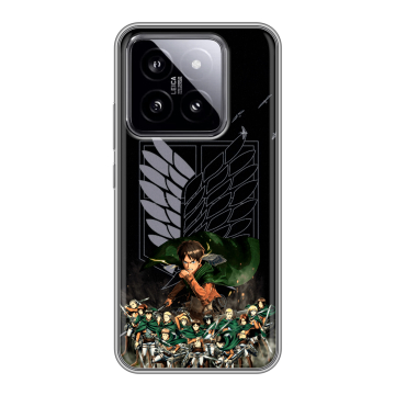 Силиконовый чехол на Xiaomi 14 с принтом Атака титанов Силиконовый чехол на Xiaomi 14 с принтом Атака титанов