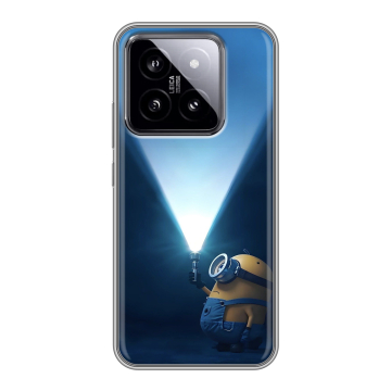 Силиконовый чехол на Xiaomi 14 с принтом Миньоны Силиконовый чехол на Xiaomi 14 с принтом Миньоны