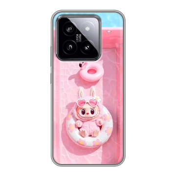 Силиконовый чехол на Xiaomi 14 с принтом Labubu Лабубу Силиконовый чехол на Xiaomi 14 с принтом Labubu Лабубу