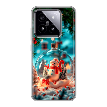 Силиконовый чехол на Xiaomi 14 с принтом Новый год Силиконовый чехол на Xiaomi 14 с принтом Новый год