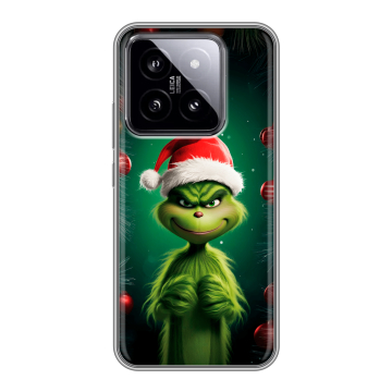 Силиконовый чехол на Xiaomi 14 с принтом Гринч Новый год Рождество Силиконовый чехол на Xiaomi 14 с принтом Гринч Новый год Рождество
