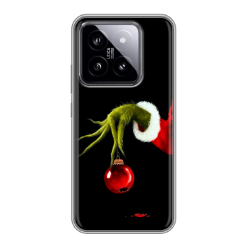 Силиконовый чехол на Xiaomi 14 с принтом Новый год Гринч Силиконовый чехол на Xiaomi 14 с принтом Новый год Гринч