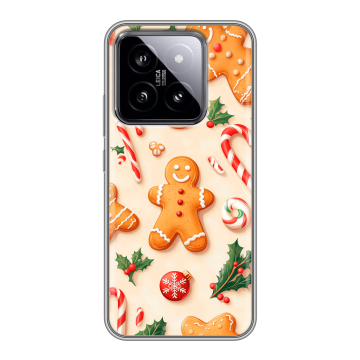 Силиконовый чехол на Xiaomi 14 с принтом Новый год Силиконовый чехол на Xiaomi 14 с принтом Новый год