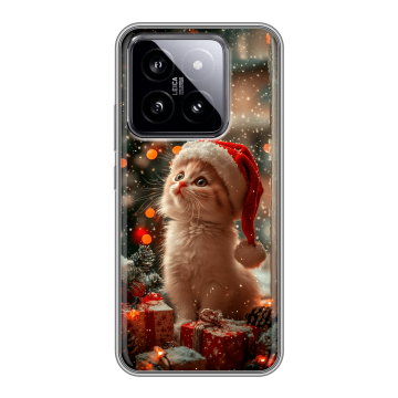 Силиконовый чехол на Xiaomi 14 с принтом Новый год Силиконовый чехол на Xiaomi 14 с принтом Новый год