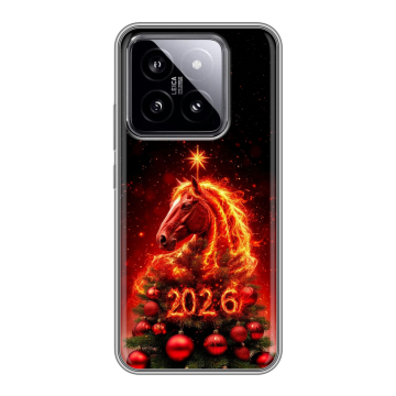 Силиконовый чехол на Xiaomi 14 с принтом Новый год Силиконовый чехол на Xiaomi 14 с принтом Новый год