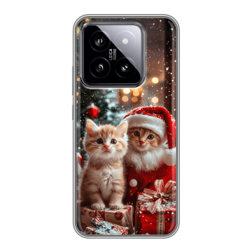 Силиконовый чехол на Xiaomi 14 с принтом Новый год Силиконовый чехол на Xiaomi 14 с принтом Новый год