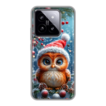 Силиконовый чехол на Xiaomi 14 с принтом Новый год Силиконовый чехол на Xiaomi 14 с принтом Новый год
