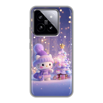 Силиконовый чехол на Xiaomi 14 с принтом Новый год Силиконовый чехол на Xiaomi 14 с принтом Новый год