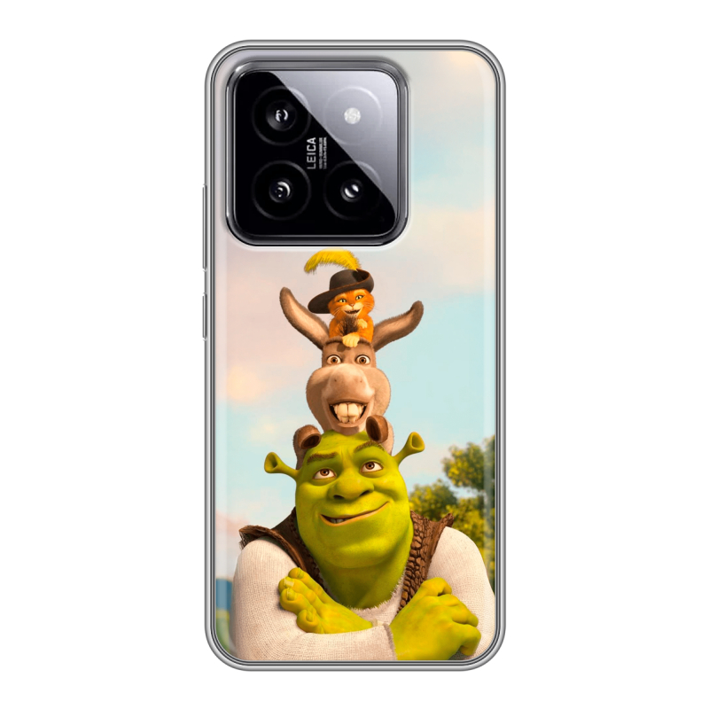 Силиконовый чехол на Xiaomi 14 с принтом Шрек Shrek Силиконовый чехол на Xiaomi 14 с принтом Шрек Shrek