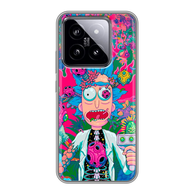 Силиконовый чехол на Xiaomi 14 с принтом Рик и Морти Rick Morty Силиконовый чехол на Xiaomi 14 с принтом Рик и Морти Rick Morty