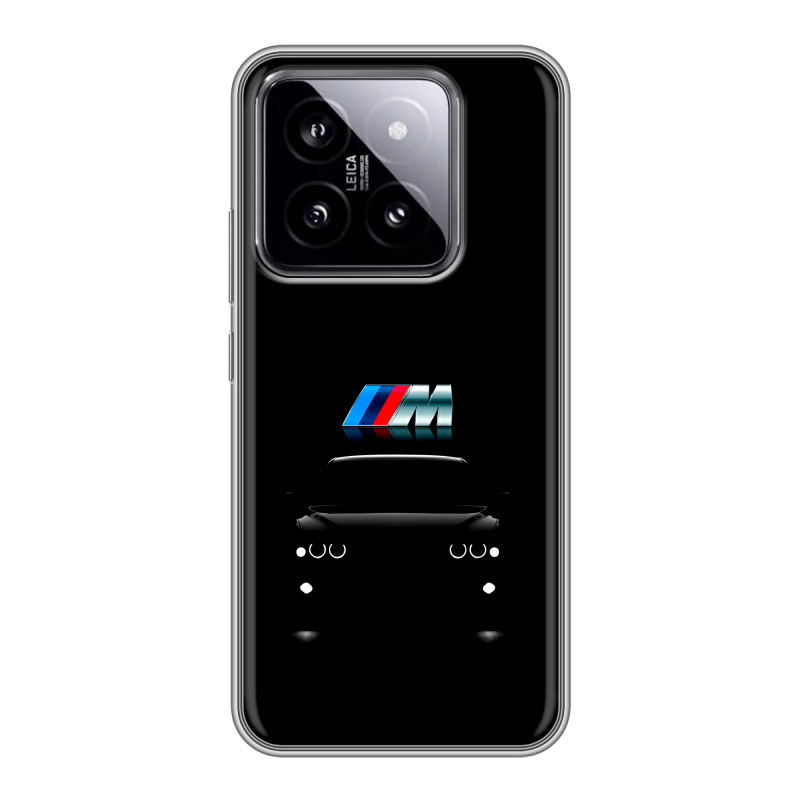 Силиконовый чехол на Xiaomi 14 с принтом БМВ BMW Силиконовый чехол на Xiaomi 14 с принтом БМВ BMW
