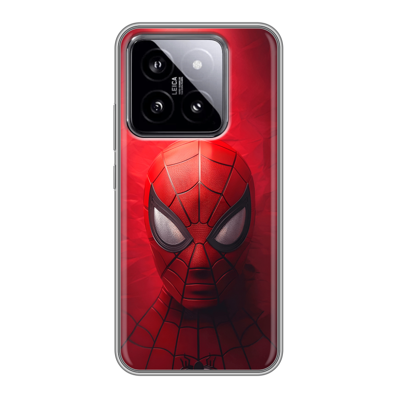 Силиконовый чехол на Xiaomi 14 с принтом Spiderman Человек паук Силиконовый чехол на Xiaomi 14 с принтом Spiderman Человек паук