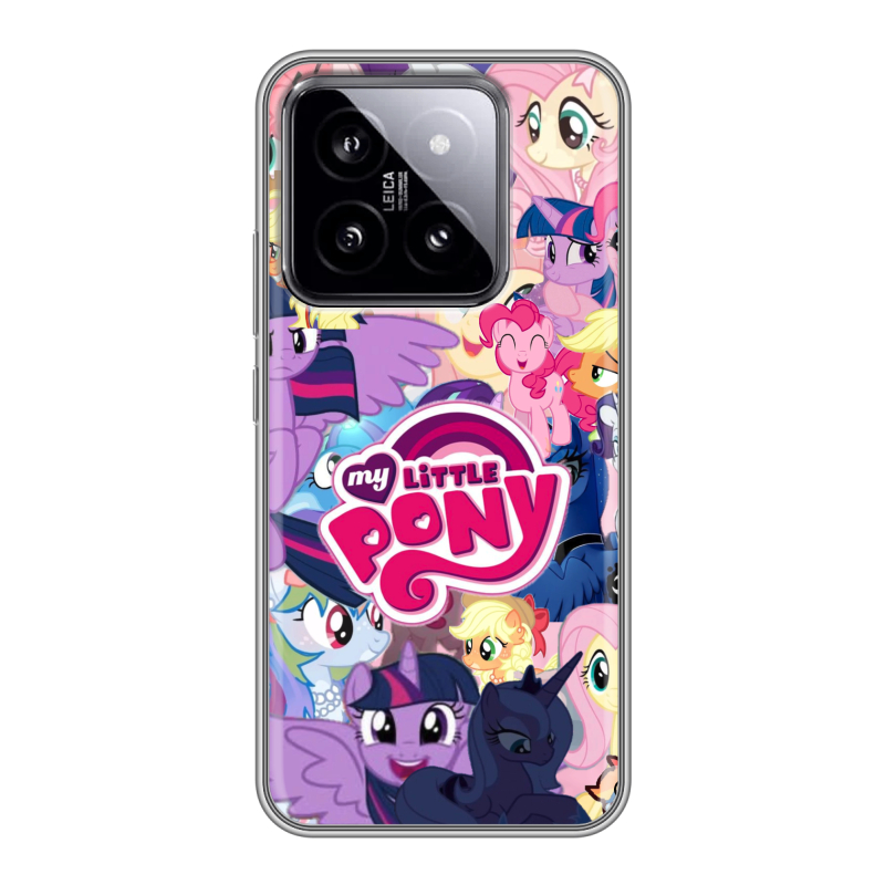 Силиконовый чехол на Xiaomi 14 с принтом My little pony Дружба чудо Силиконовый чехол на Xiaomi 14 с принтом My little pony Дружба чудо