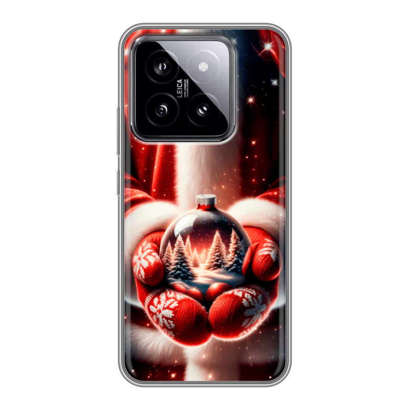 Силиконовый чехол на Xiaomi 14 с принтом Новый год Силиконовый чехол на Xiaomi 14 с принтом Новый год