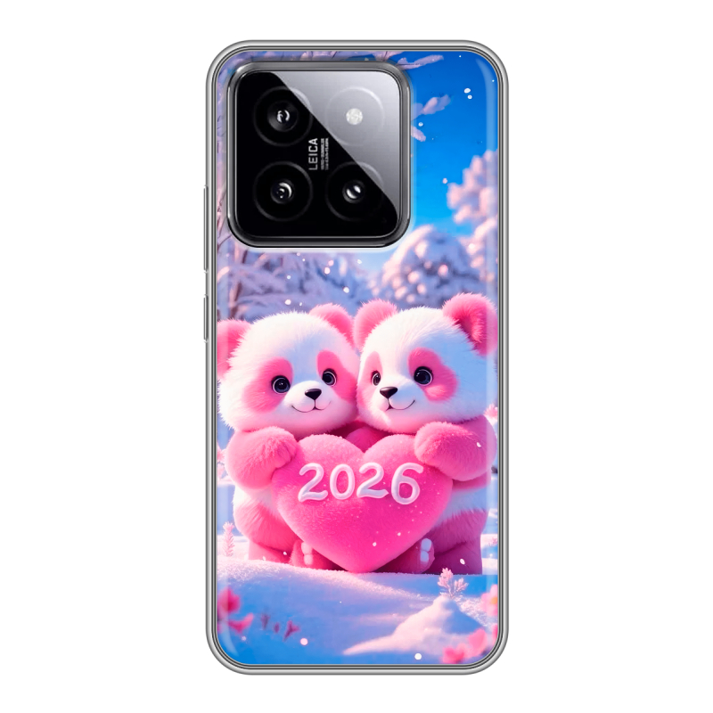 Силиконовый чехол на Xiaomi 14 с принтом Новый год Силиконовый чехол на Xiaomi 14 с принтом Новый год