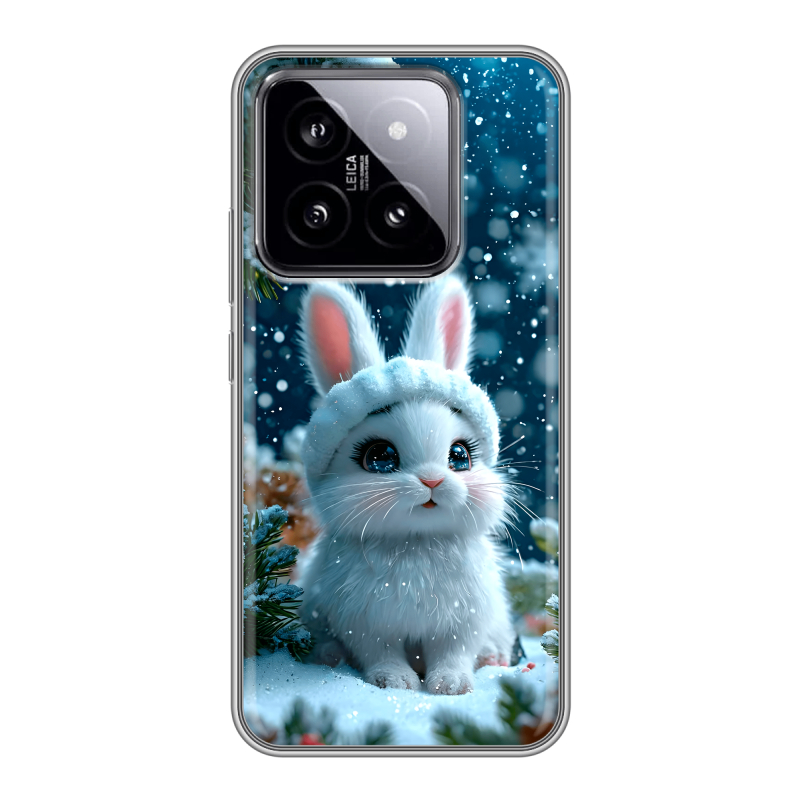 Силиконовый чехол на Xiaomi 14 с принтом Новый год Силиконовый чехол на Xiaomi 14 с принтом Новый год