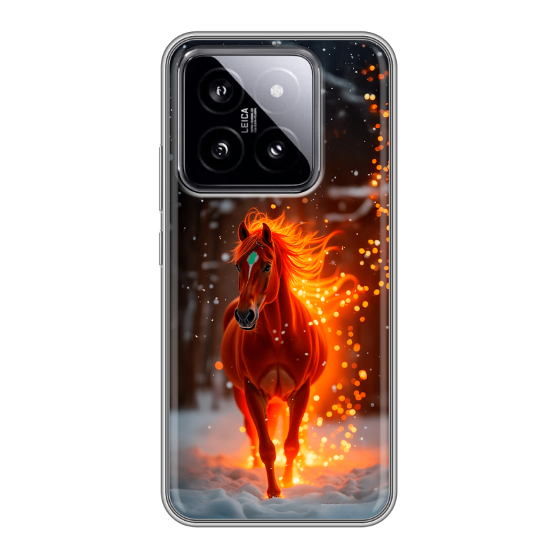 Силиконовый чехол на Xiaomi 14 с принтом Новый год Силиконовый чехол на Xiaomi 14 с принтом Новый год