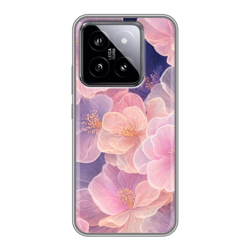 Силиконовый чехол на Xiaomi 14 с принтом женский Силиконовый чехол на Xiaomi 14 с принтом женский