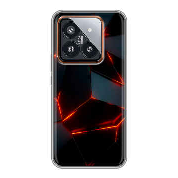 Силиконовый чехол на Xiaomi 14 Pro с принтом Яркие абстракции