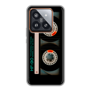 Силиконовый чехол на Xiaomi 14 Pro с принтом Кассета Силиконовый чехол на Xiaomi 14 Pro с принтом Кассета