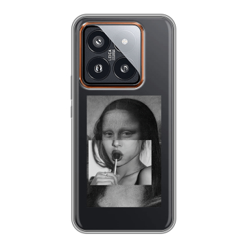 Силиконовый чехол на Xiaomi 14 Pro с принтом Мона Лиза