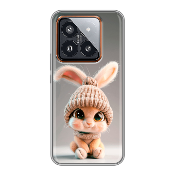 Силиконовый чехол на Xiaomi 14 Pro с принтом Кролик