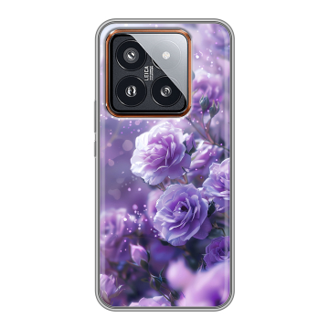 Силиконовый чехол на Xiaomi 14 Pro с принтом Розы цветы