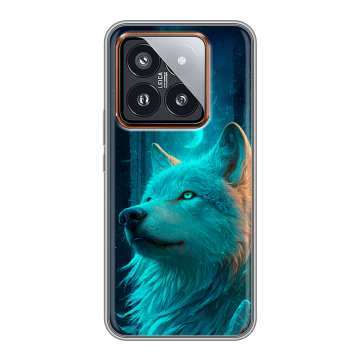 Силиконовый чехол на Xiaomi 14 Pro с принтом бабочки саккура Силиконовый чехол на Xiaomi 14 Pro с принтом бабочки саккура