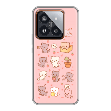Силиконовый чехол на Xiaomi 14 Pro с принтом Hello Kitty Хелоу Кити Силиконовый чехол на Xiaomi 14 Pro с принтом Hello Kitty Хелоу Кити