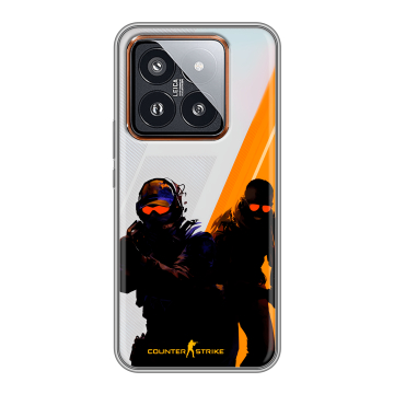 Силиконовый чехол на Xiaomi 14 Pro с принтом Контер страйк Counter strike Силиконовый чехол на Xiaomi 14 Pro с принтом Контер страйк Counter strike