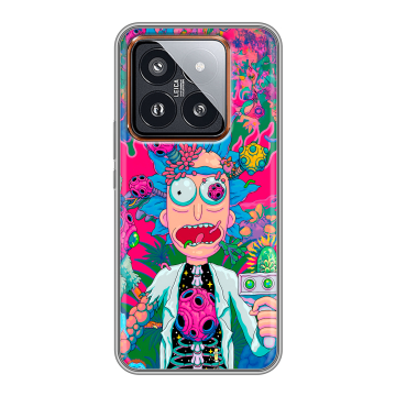 Силиконовый чехол на Xiaomi 14 Pro с принтом Рик и Морти Rick Morty Силиконовый чехол на Xiaomi 14 Pro с принтом Рик и Морти Rick Morty