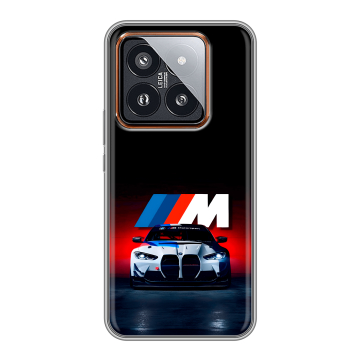 Силиконовый чехол на Xiaomi 14 Pro с принтом БМВ BMW